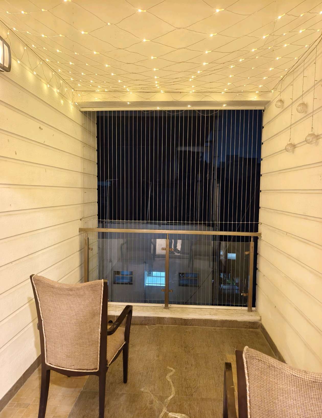 Small residential window opening with grill cables — real YPL work shown for Maduravoyal customers