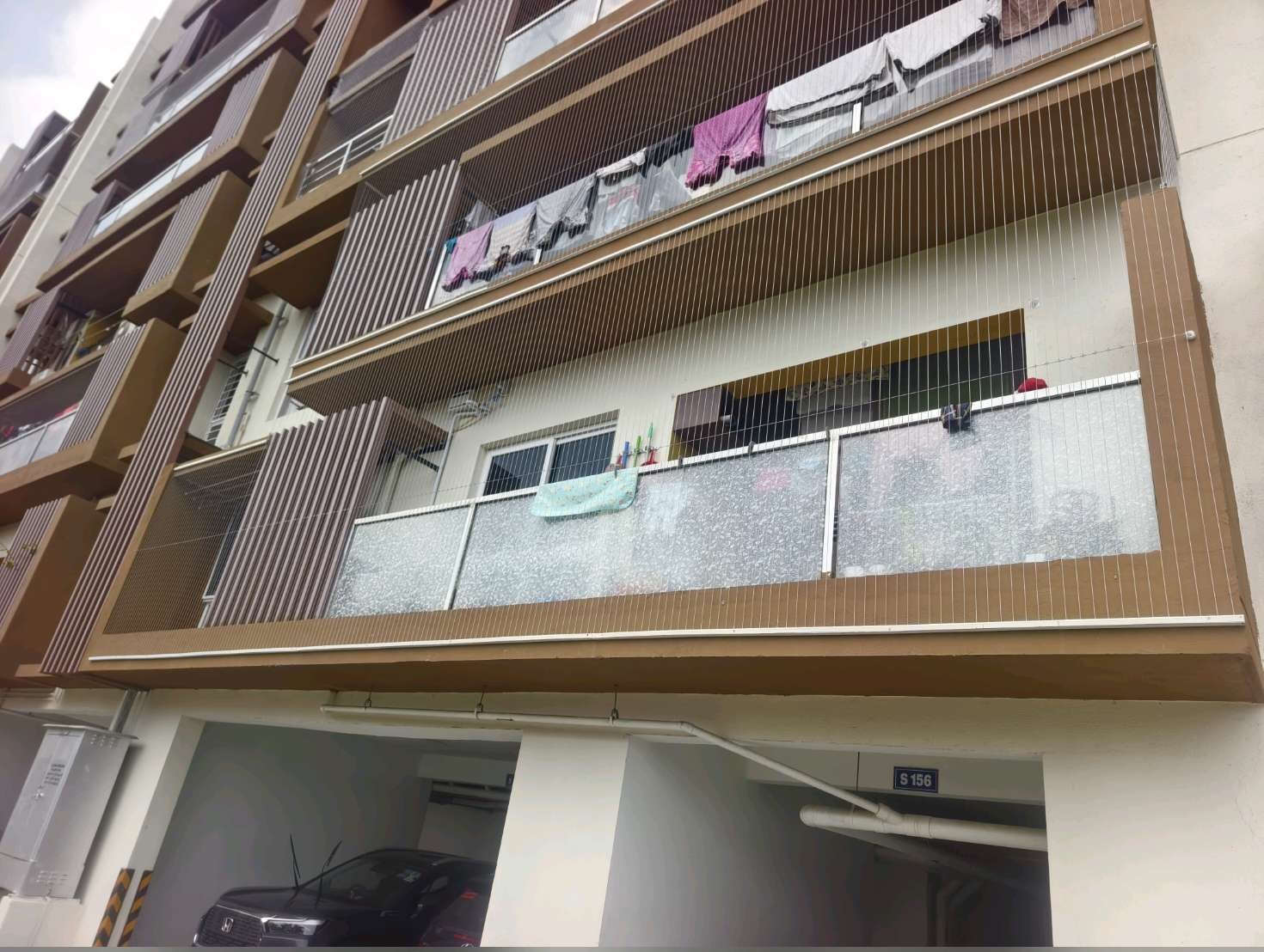 Multi-level home exterior with a balcony opening — real YPL work shown for Avadi customers
